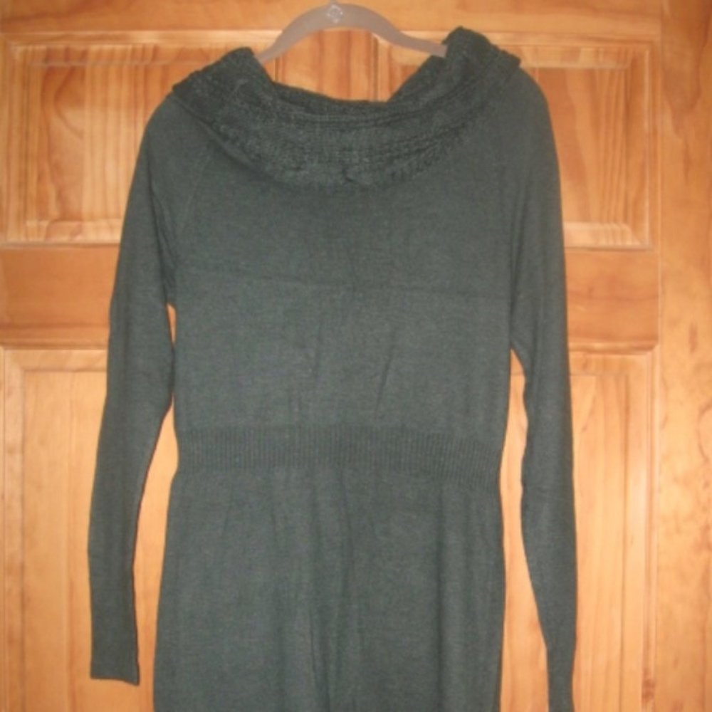 Merona Green Knit Long Sleeve Dress